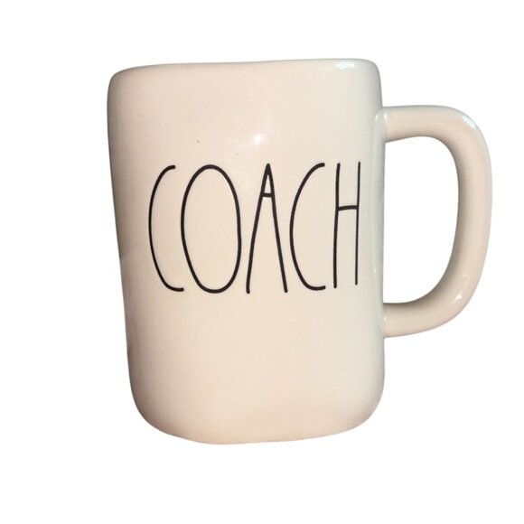 Rae Dunn Other - “COACH” large coffee mug cup Rae Dunn Artisan Collection ivory 20 oz EUC